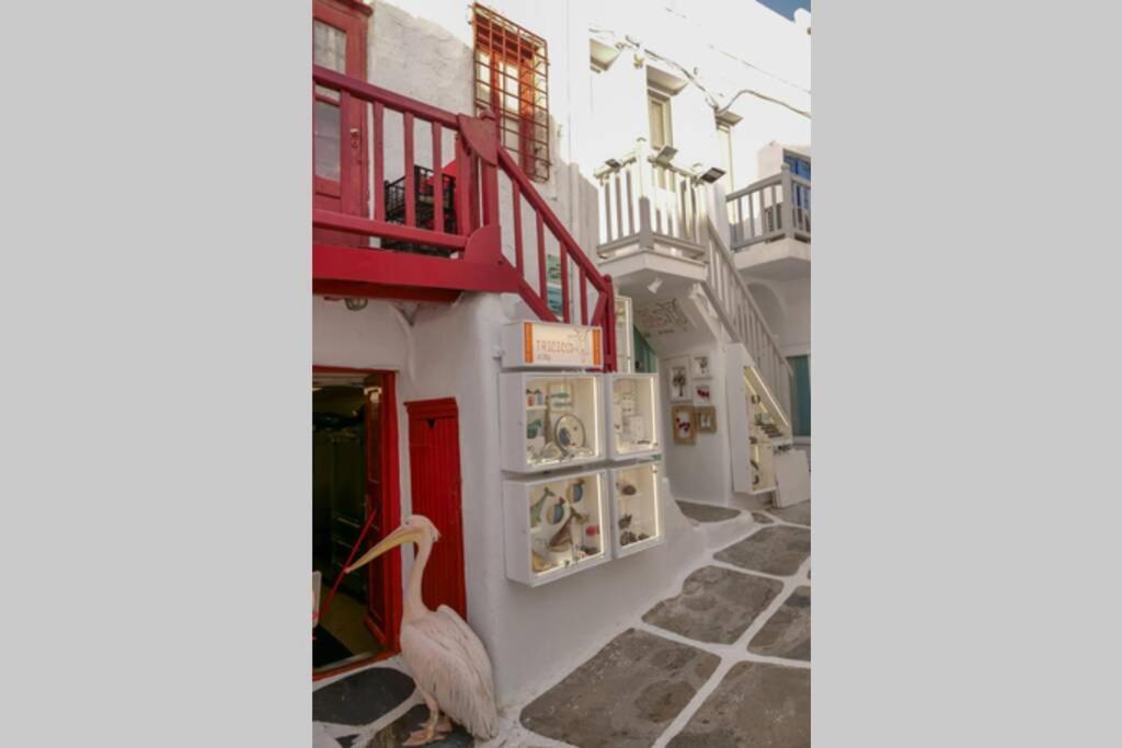 Traditional Myconian Studio In The Heart Of Chora Mykonos Town Eksteriør bilde
